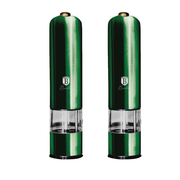 Berlinger Haus 2-Piece Ceramic Grinder Salt &amp; Pepper Mill Set - Emerald