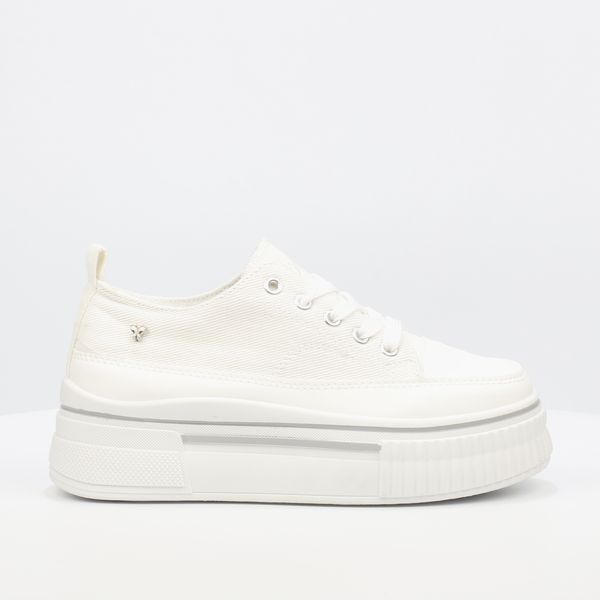 Butterfly Feet Women White Canvas Plain Casual image