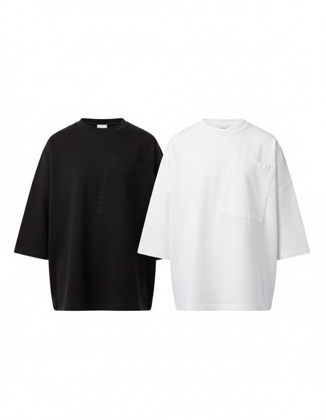 280gsm Classic Heavyweight Oversized T-Shirt with Front Pocket