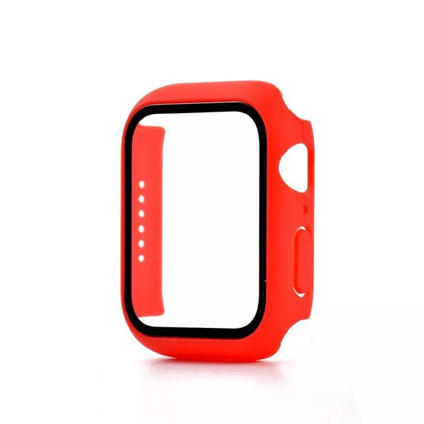 Screen Protector and Bumper Cover for Apple Watch Series 7 41 mm-White