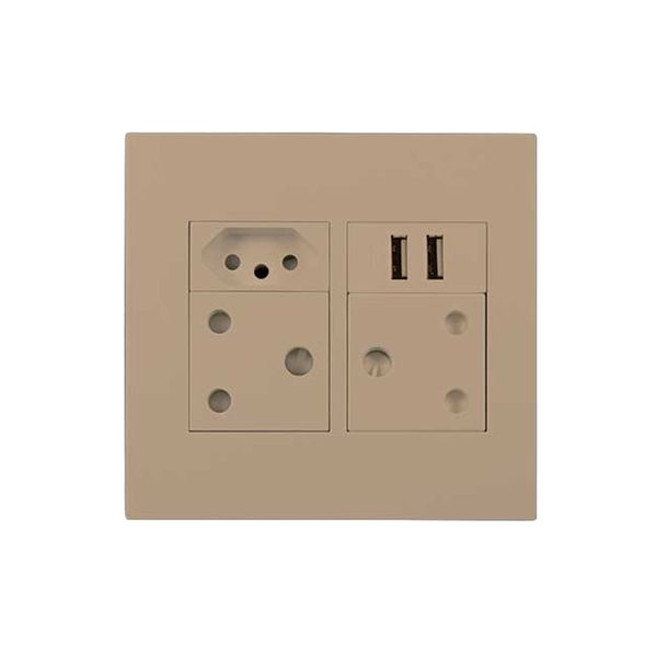 ACDC - 2x Sa 16a 1x N-type 16a 2x 2.1a Usb 4x4 Champagne Orion