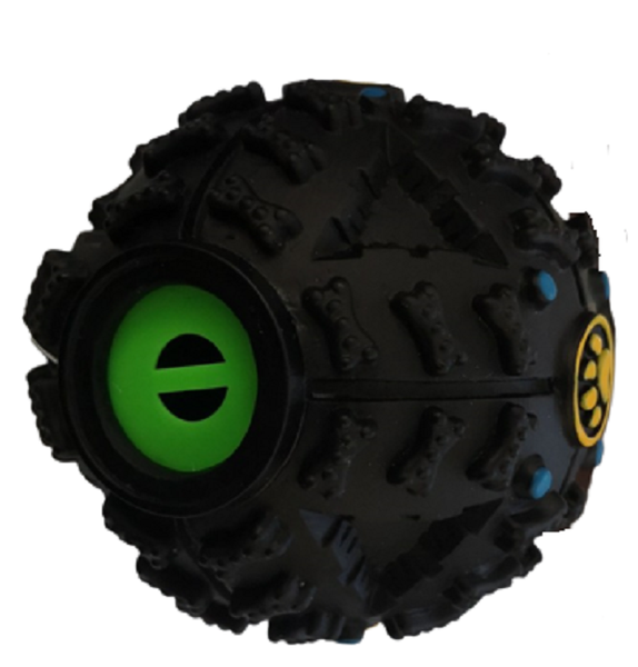 Black Dog Cat IQ Treat Ball, Interactive Food Treat Dispensing Dog Toy