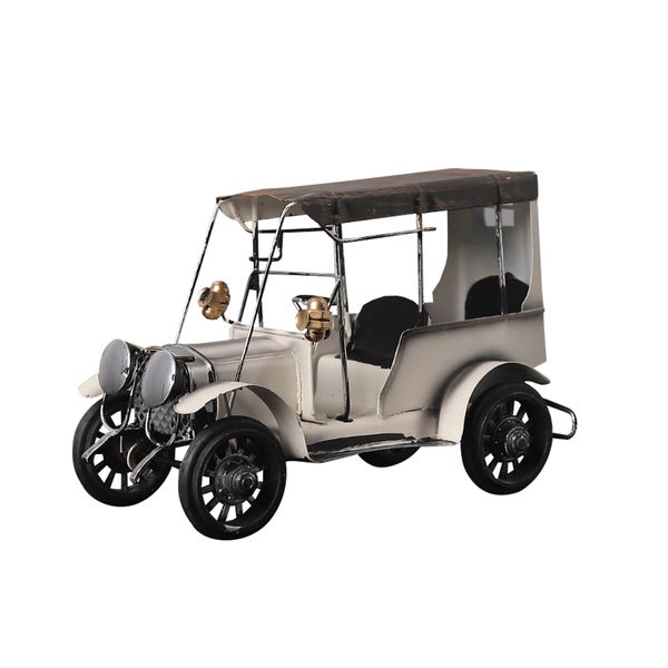 Classic Style Metal White Table Decoration Car D201-2