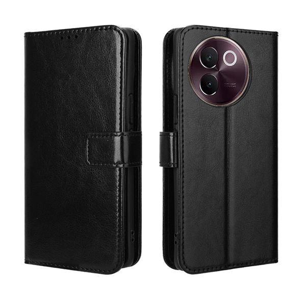 Crazy Horse Pattern Leather Protective Case Compatible With Motorola G35 5G