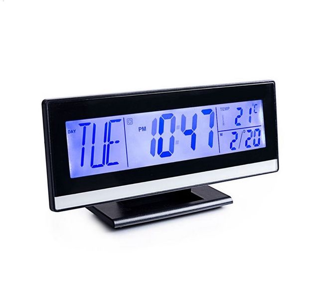 LPS Digital Calendar Back-Light LED Temperature Humidity Alarm Clock - White