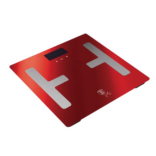 Berlinger Haus 150kg Smart Digital Body Fat Bathroom Scale - Burgundy