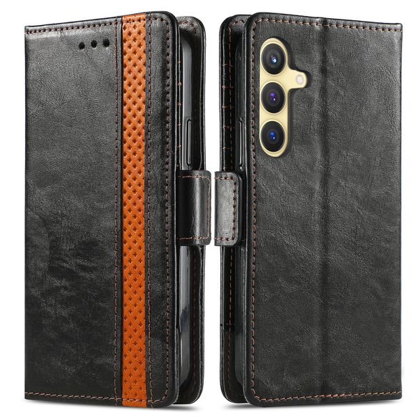 Leather Case Compatible With Samsung Galaxy S25 Plus Magnetic Wallet Phone Cases