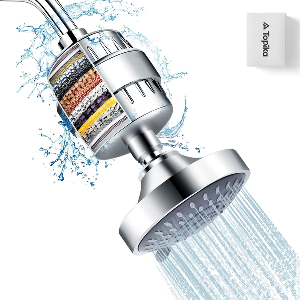 Topika - Shower Filter Head Set 20 Stage Filter Shower Head 5 Spray Modes