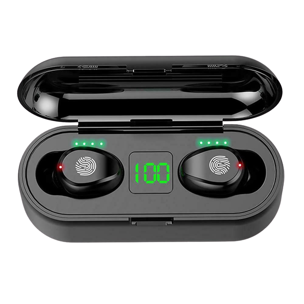 True Wireless Earphones - 1600Mah Digital Charging Case