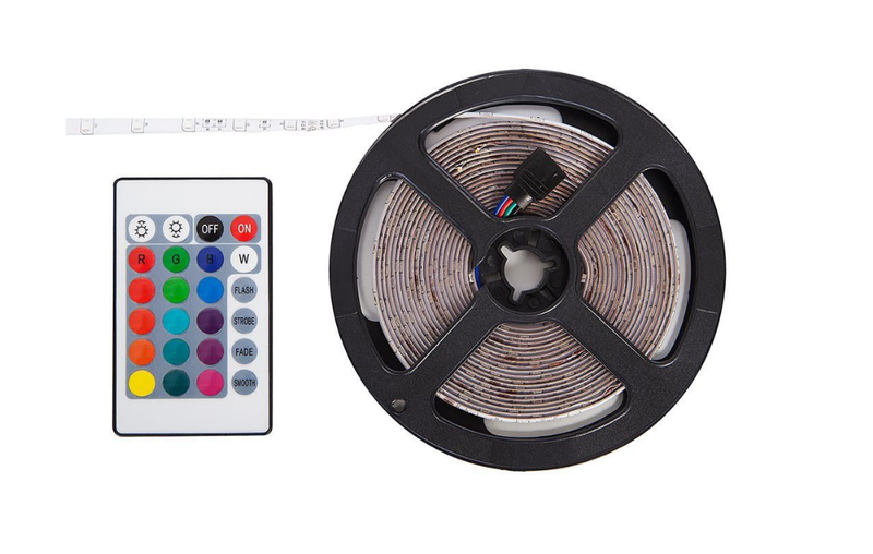 12w RGB LED Light Strip With Remote Controller - 10m