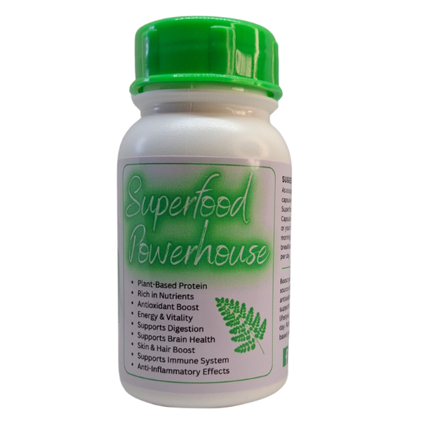 Superfood Powerhouse Moringa - 60 Capsules (Organic &amp; Highest Quality)