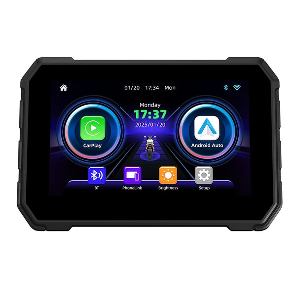 Mtc-02A Wireless Carplay Moto 5 Inch Digital Motorcycle Dashboard