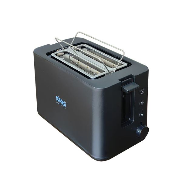 DSP 2 Slice Toaster with Warming Rack 6 Shade Settings Removable Tray 850W