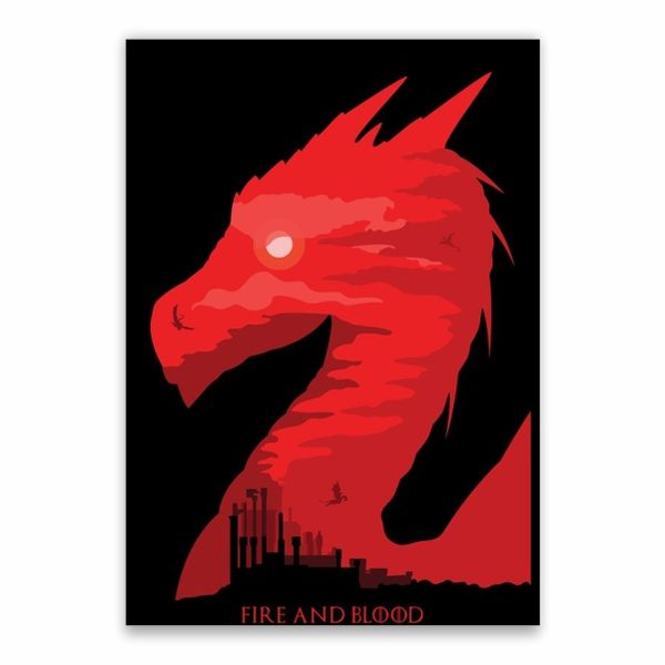 Fire And Blood GOT Poster - A1