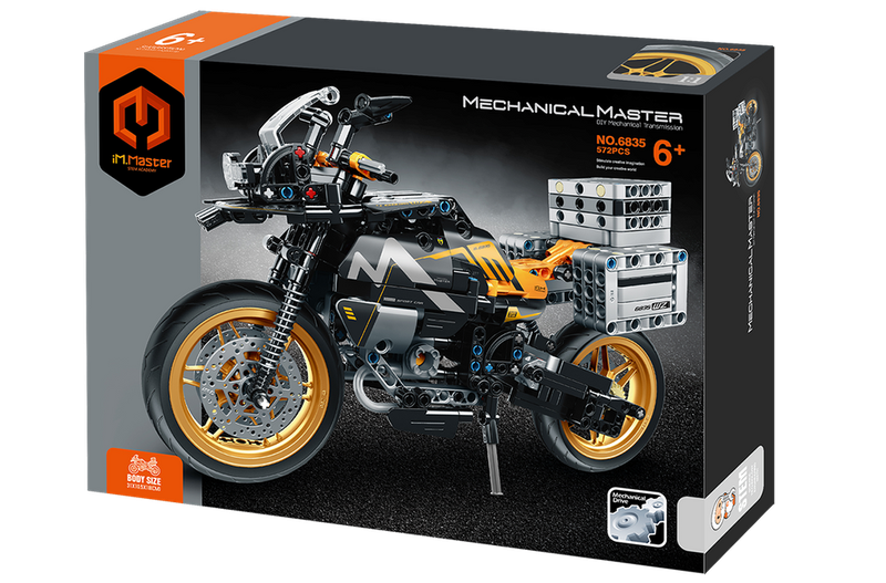Adventure Motorcycle Construction Set in Black and Gold - 572 Pieces