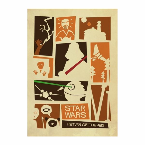 Return Of The Jedi Block Art Poster - A1
