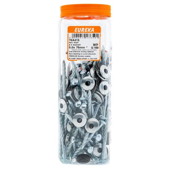 EUREKA Roof Nail &amp; Cap 5 x 75mm* Q:100 T6A415