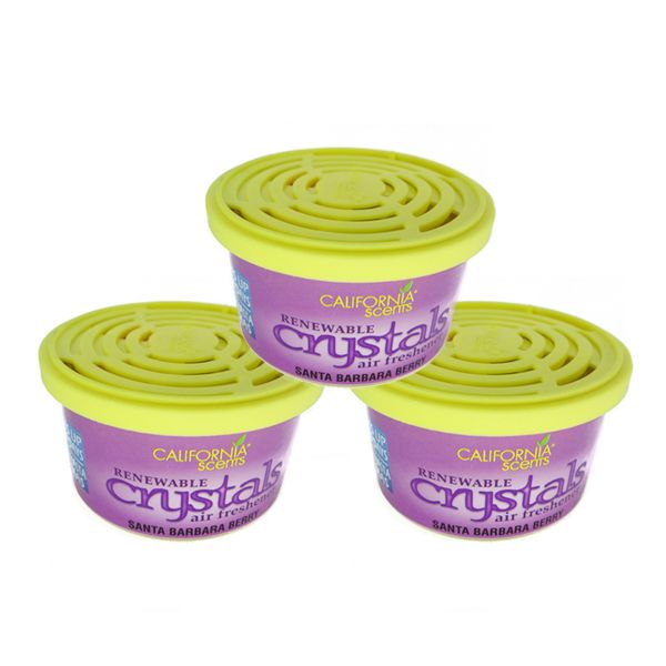 California Scents Crystals - Renewable Air Freshener Can - Berry - 3 Piece