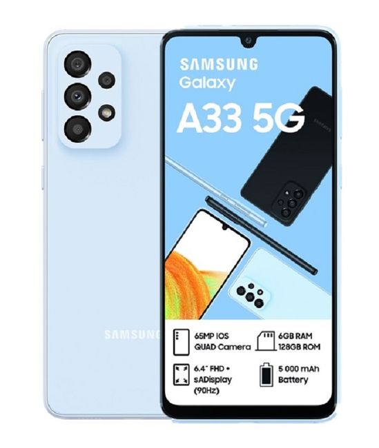 Samsung Galaxy A33 5G - 128GB Dual Sim - Awesome Blue - Refurbished