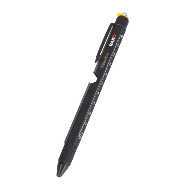 Stainless Steel 8-in-1 Pen: LED Light, Level &amp; Opener, All-in-One Tool