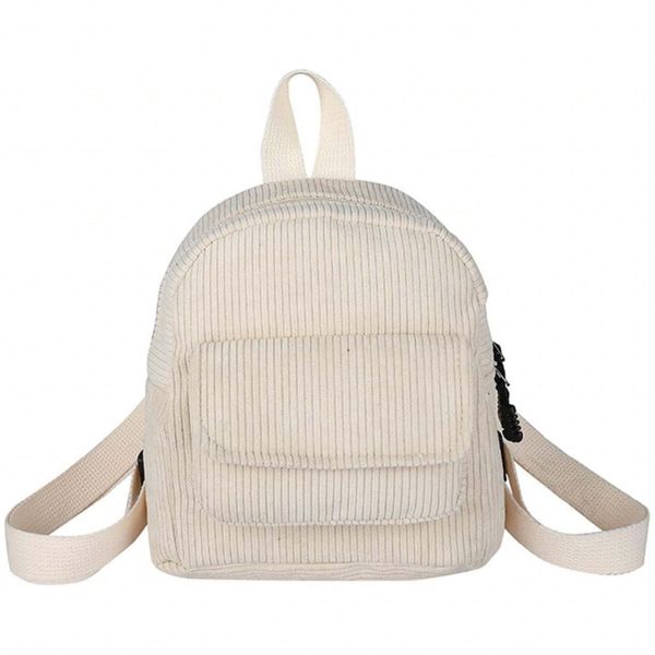 Corduroy Small Backpack for Womens and Girls, Mini Casual Backpacks