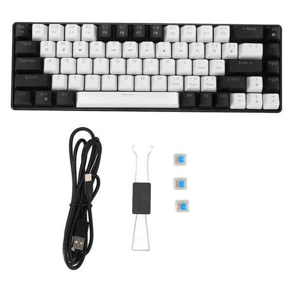 68 Key RGB Keyboard Double Color, Home/Gaming