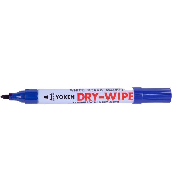 Blue Yoken Whiteboard Marker Fine Bullet Point x4