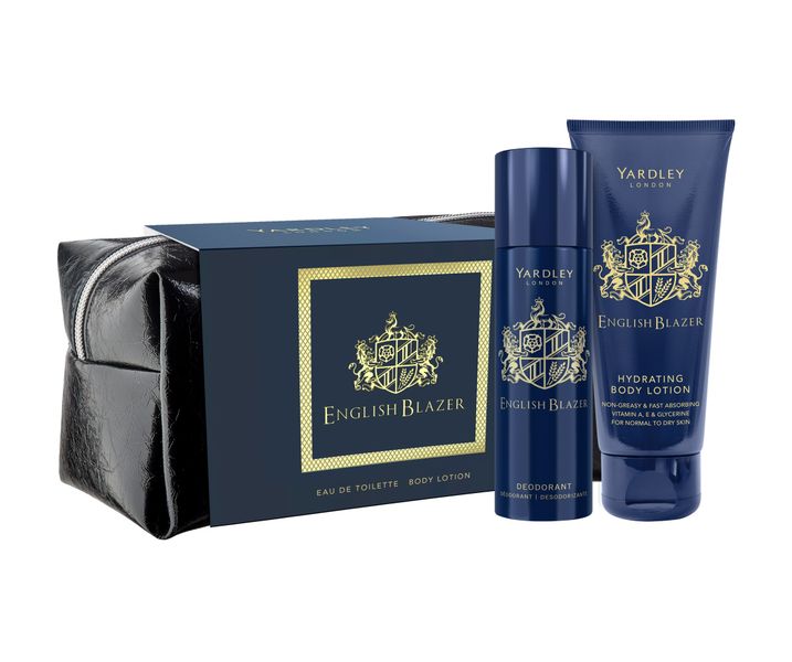 Yardley English Blazer Eau De Toilette 100ML, Body Lotion 200ML, T Bag