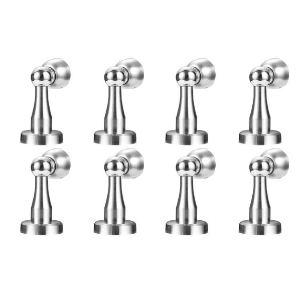 Stainless Steel Magnetic Door Stopper Pack 8