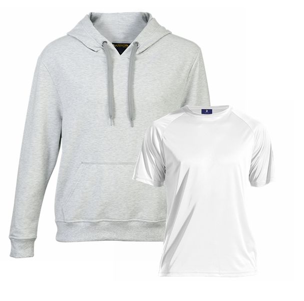 Barron Ice Melange Beckham Hoodie with T-Shirt combo