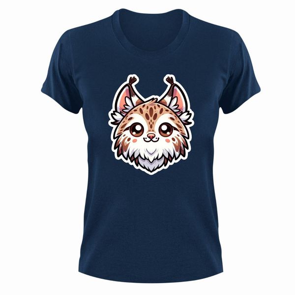 Lynx T-Shirt Gift Navy for Christmas Birthday Present 323