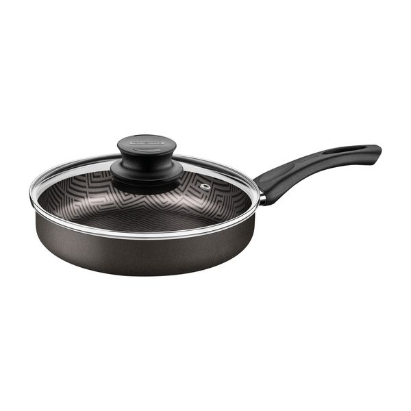 Tramontina 24cm Straight Frying Pan With Glass Lid