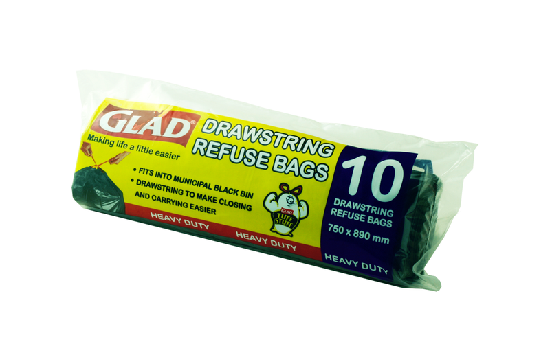 GLAD Drawstring Refuse Bags 10's