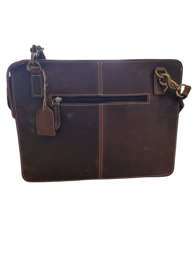 Genuine Leather Shoulder Bag - Unisex