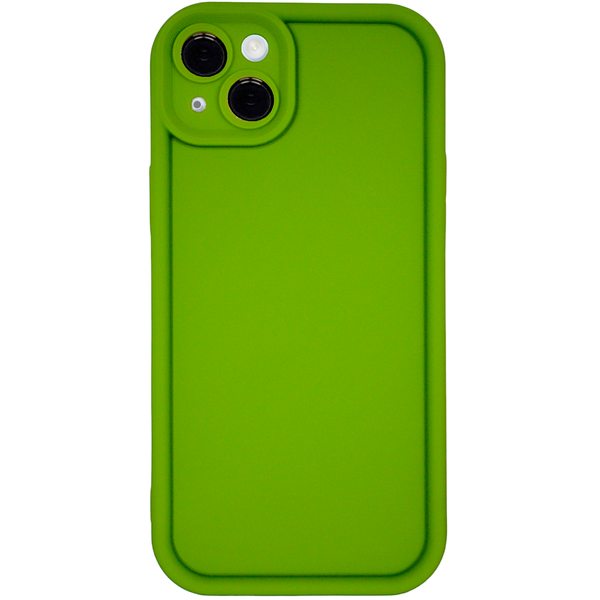 Green - Phone Cover with Bubble Edge &amp; Camera Protection - Iphone 15 Plus