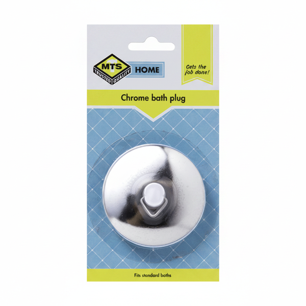 MTS Chrome Bath Plug Self Seating for Standard Baths