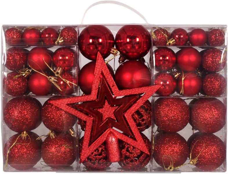 DIY Decorative Christmas Bauble 100Pc With Star