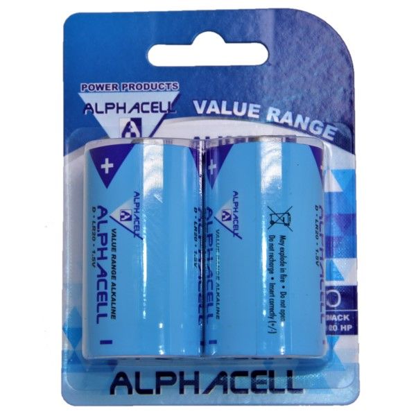 3 x Pack of Alphacell Value Battery Size C 2-Pieces Total 6 Batteries