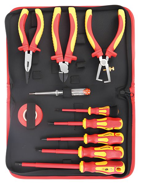 10 Piece Vde 1000v Electrician Tool Set