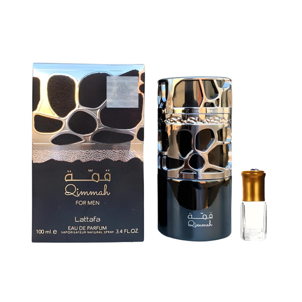 Qimmah for Men by Lattafa Eau de Parfum - 100ml + Perfume Oil