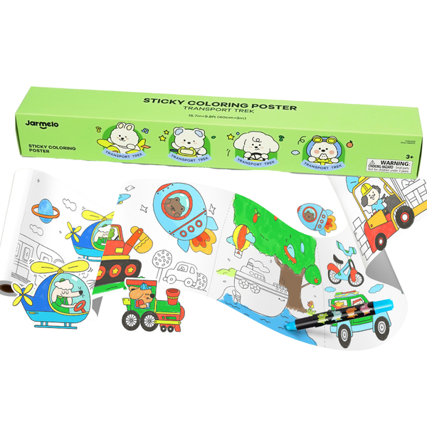 Jar Meló - Colouring Paper Roll - Tear &amp; Stick - Transport 3m