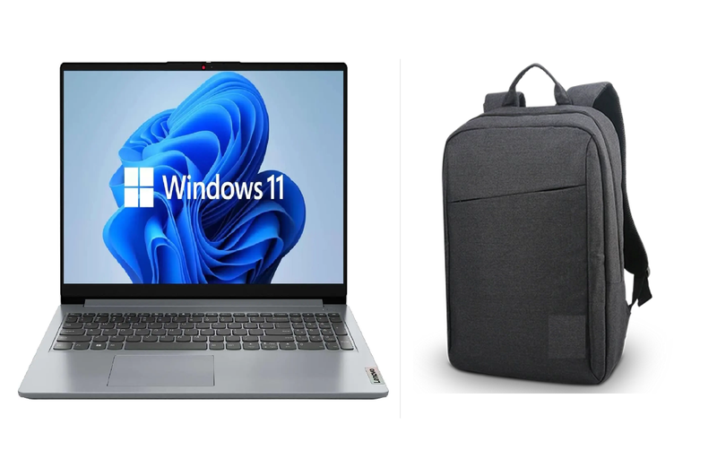 Lenovo IdeaPad1 Core i7 8GB RAM/512GB SSD Laptop + CS 15.6" Casual Backpack