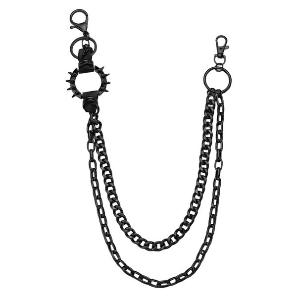 Punk Spike Alloy Wallet Chain for Jeans &amp; Biker Style