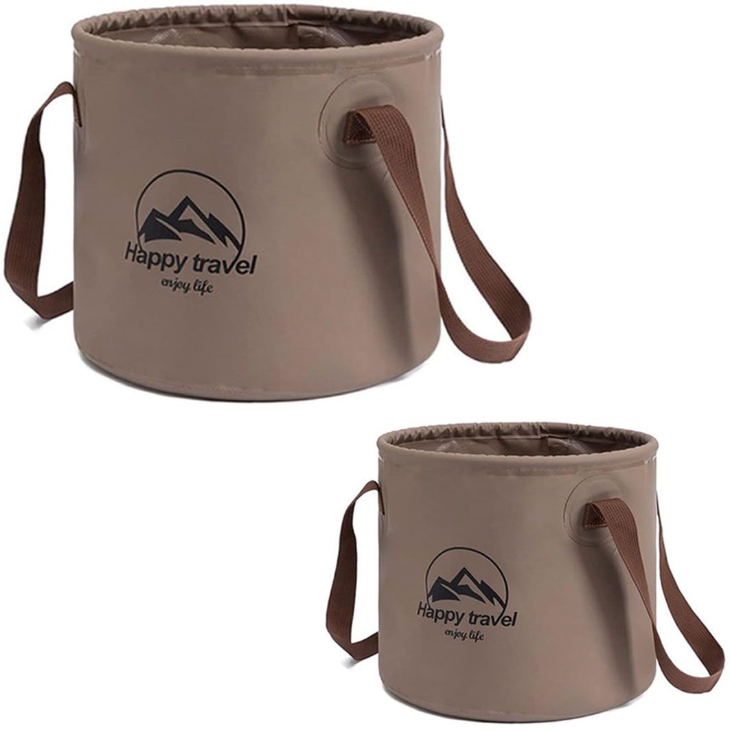 Camping Outdoor Foldable Buckets Water Container Basin -Set of 2