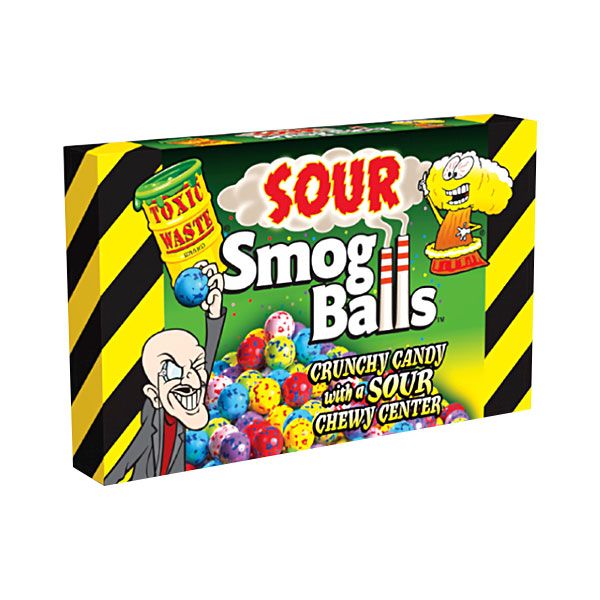 Toxic Waste Sour Candy Smog Balls Video Box 2 x 99g