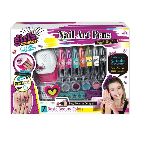 Nail Pens Art With Dryer &amp; Nail Sticker