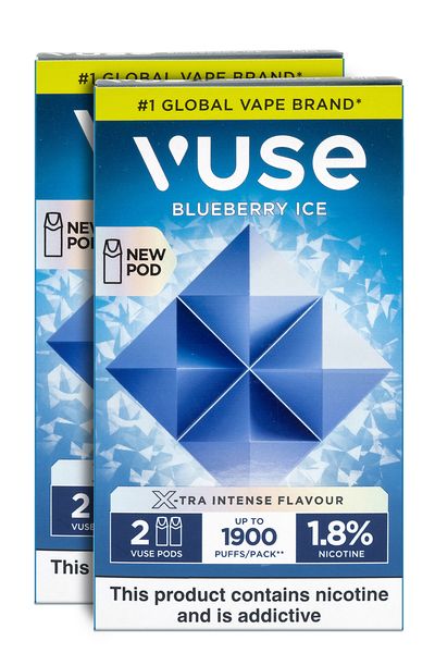 Vuse ePod Blueberry Ice 1.8% Double 2 x 2-Pack 1900 Puffs
