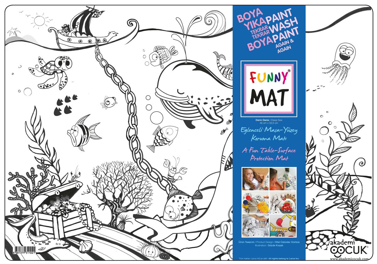 Funny Mat Colouring in Placemat Deep Sea Shop Today. Get it