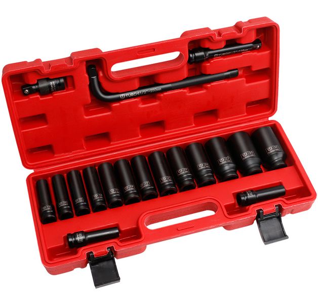 18 Piece AIYI Pneumatic 1/2 Long Sleeve Adaptor Set