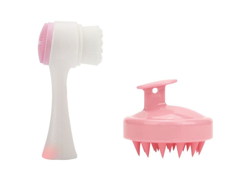 2-in-1 Double-Sided Facial Cleansing &amp; Silicone Exfoliating Brush